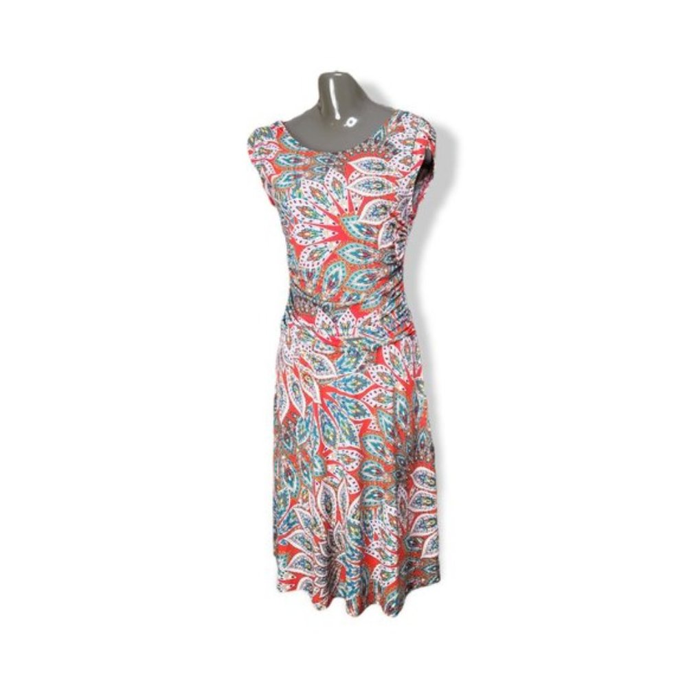 EN Focus Studio Women's Multicolor Sleeveless Pullover Knee Length Dress Size 14